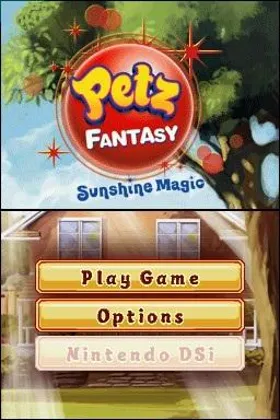 Petz Fantasy - Sunshine Magic (USA) (En,Fr,Es) (NDSi Enhanced) screen shot title